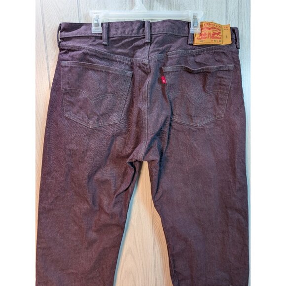 Levi's Men's 501XX Maroon Burgundy Denim Jeans 40x32 Button-Fly Straight Leg - Picture 5 of 9